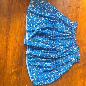 Blue floral skirt side xl